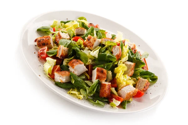 Caesar Salada Fundo Branco — Fotografia de Stock