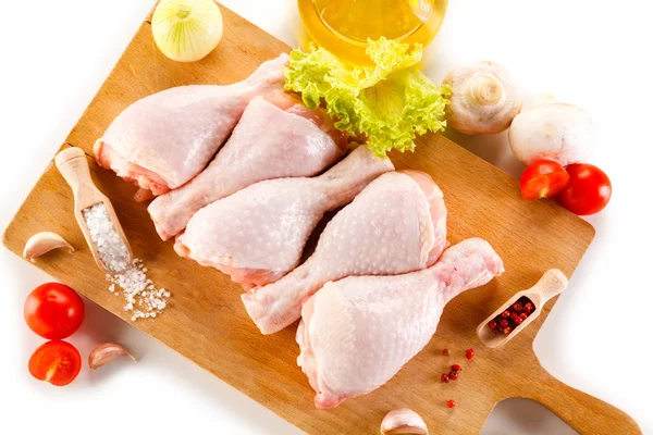 Cosce Pollo Crude Fresche — Foto Stock