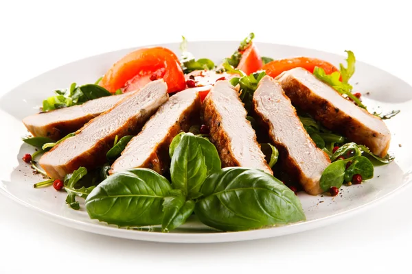 Caesar Salada Fundo Branco — Fotografia de Stock
