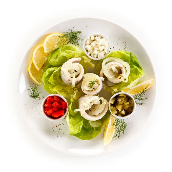 Rollmops Sobre Fondo Blanco — Foto de Stock