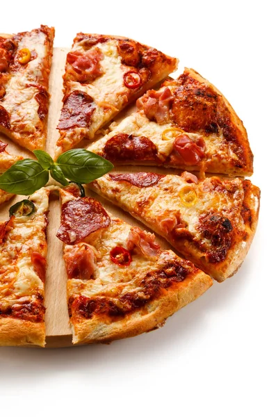 Italienische Pizza Auf Holzbrett — Stockfoto