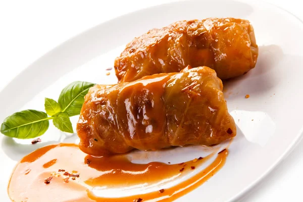 Stewed Cabbage Rolls Sauce — Stock Photo, Image