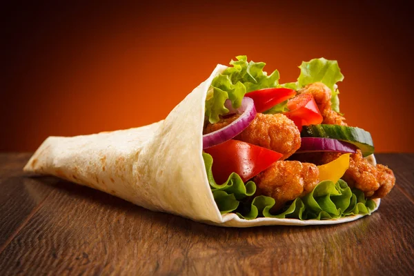 Närbild Shawarma Lutning Bakgrund — Stockfoto