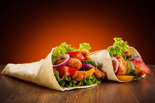 Fechar Shawarma Fundo Gradiente — Fotografia de Stock