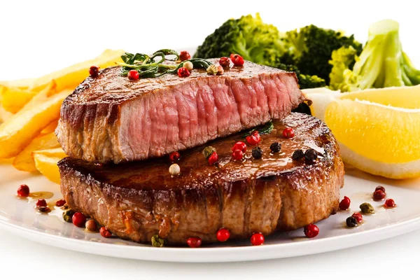 Beef Medallion Vegetables — Stock Photo, Image