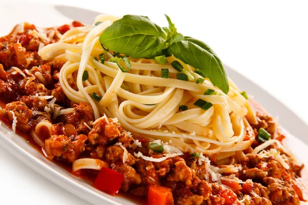 Pastas Picantes Con Carne — Foto de Stock