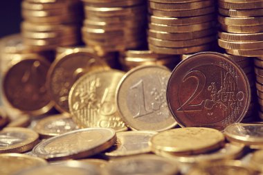 euro para yığını