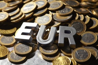 Euro coins yakın çekim