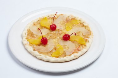 Meyveleri tatlı pizza