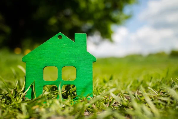 Green wooden house — Stock Photo, Image