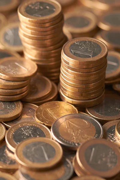 Euro-érmék háttér — Stock Fotó