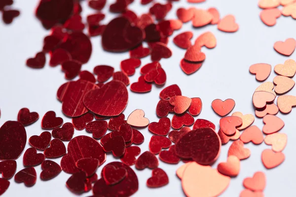 Corações confetti fundo — Fotografia de Stock