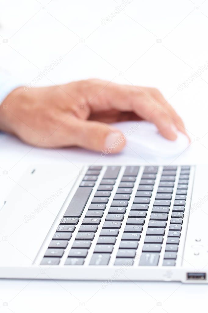 man working on computer 