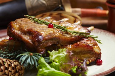 lezzetli ızgara kaburga