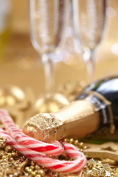 Новий рік шампанське — стокове фото