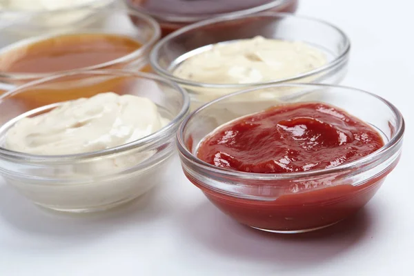Tasty different sauces — Stock Photo, Image