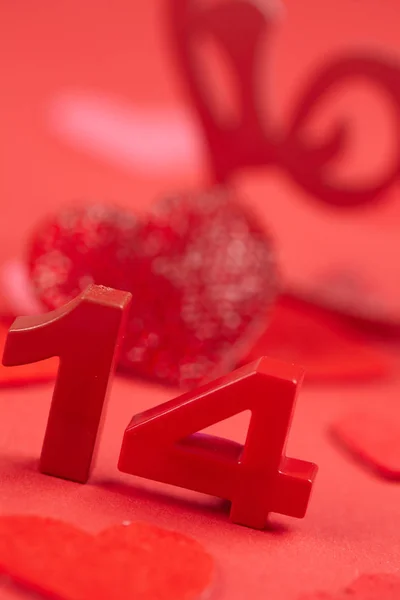 Red Valentine's dag decoraties — Stockfoto