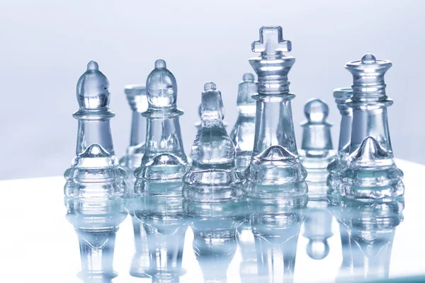 Glass chess board — Stock Photo, Image