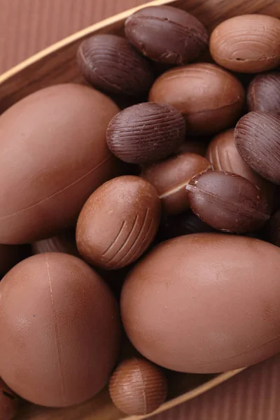 Ovos de Páscoa de chocolate — Fotografia de Stock