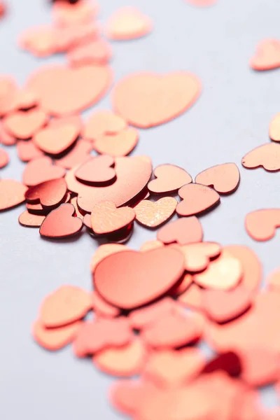 Kırmızı kalpler konfeti — Stok fotoğraf