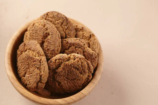 Havermout koekjes in plaat — Stockfoto