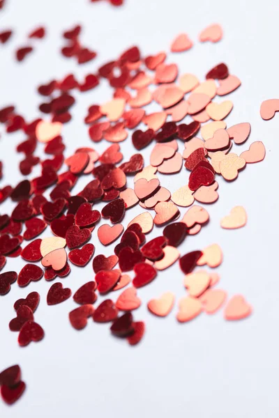 Confetti rood hart — Stockfoto