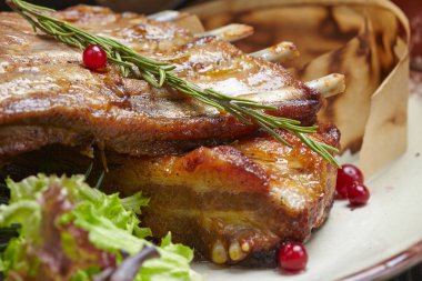 lezzetli ızgara kaburga