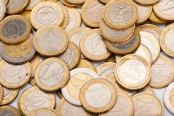 Golden euro coins — Stock Photo, Image