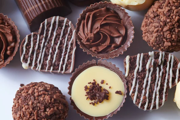 Doces de chocolate saborosos — Fotografia de Stock