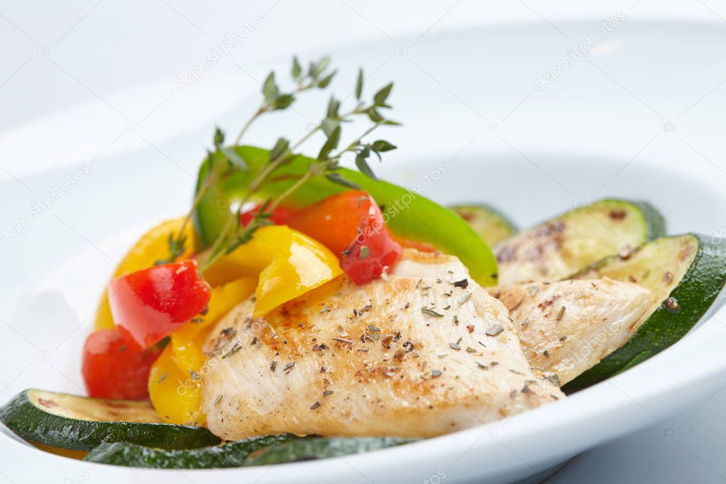 roasted fish with vegetables