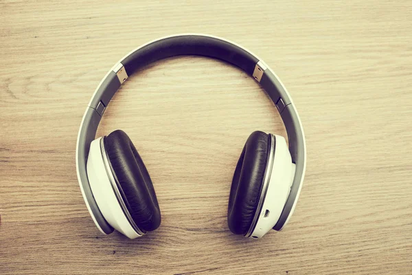 Modern white headphones — Stock Photo, Image