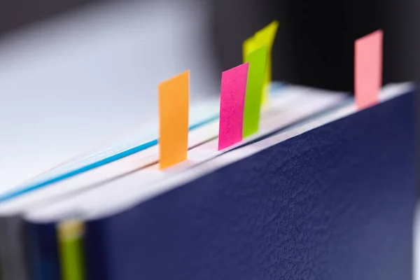 Business diary with a colored tabs — Stock Photo, Image