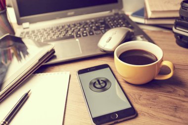 iş kavramı ile modern smartphone