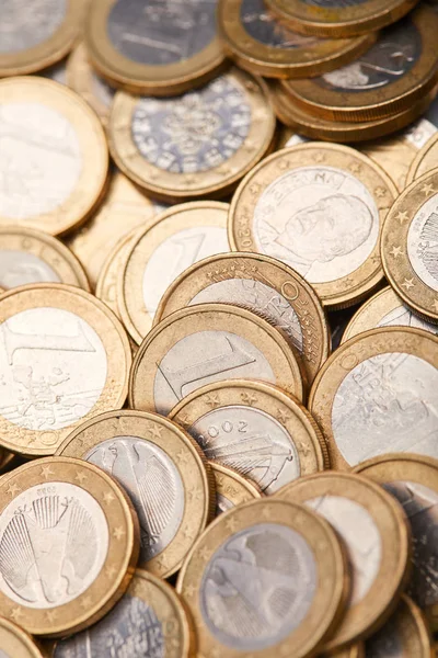 Many euro coins — Stock Photo, Image