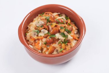 Mantar ile lezzetli lahana