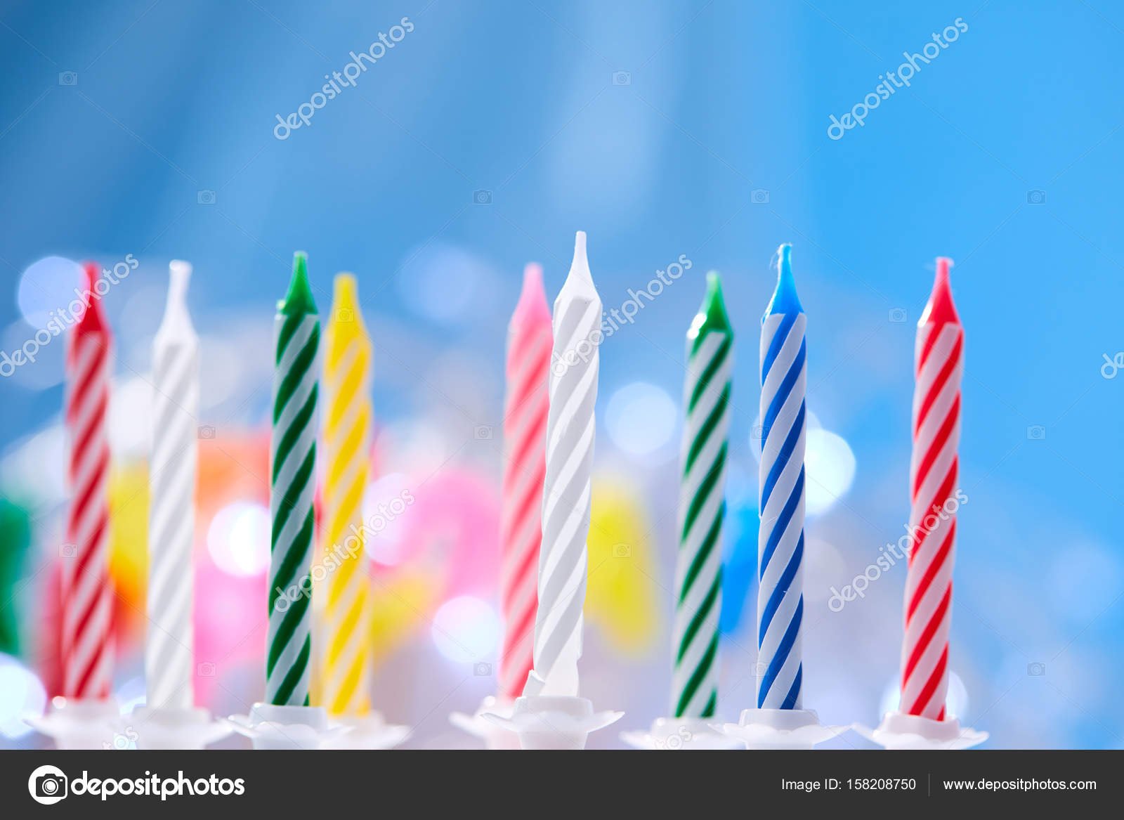 Colorful birthday candles Stock Photo by ©strelok 158208750