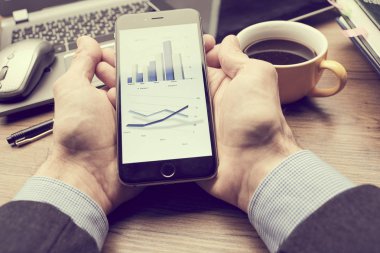 iş kavramı ile modern smartphone