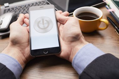 iş kavramı ile modern smartphone