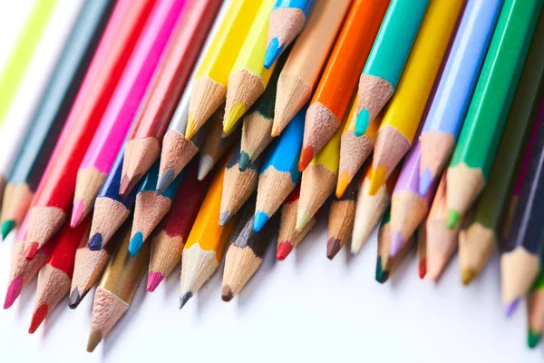 Tas de crayons de couleur — Photo