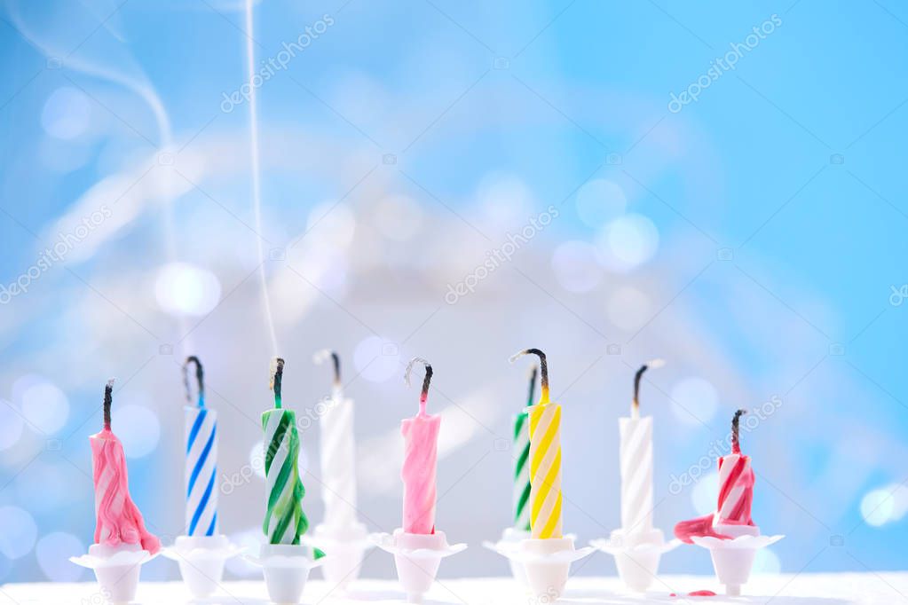 Colorful birthday candles