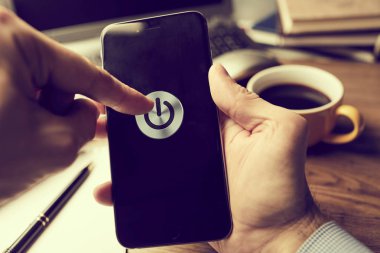 iş kavramı ile modern smartphone