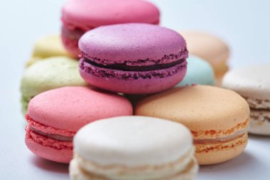 Renkli lezzetli macarons