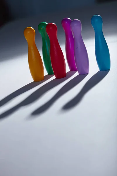 Châteaux en plastique coloré — Photo