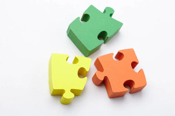 Farbe Puzzleteile — Stockfoto
