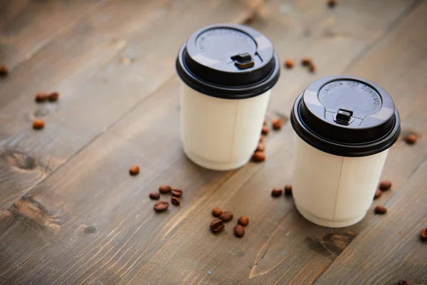 Weiße Tassen Kaffee — Stockfoto