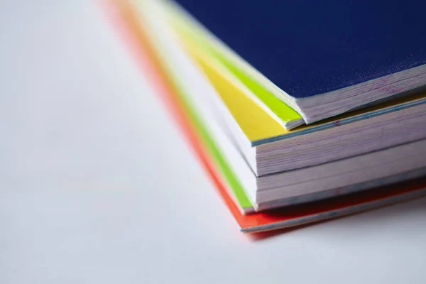 Colorful notebooks on the table — Stock Photo, Image