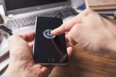 iş kavramı ile modern smartphone