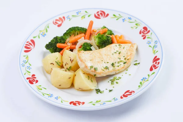 Sabroso pollo con verduras — Foto de Stock