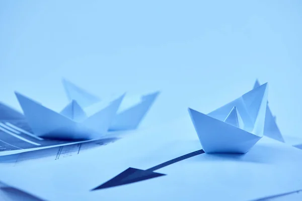 Barcos de papel origami — Foto de Stock