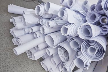 beyaz kağıt ve rulo